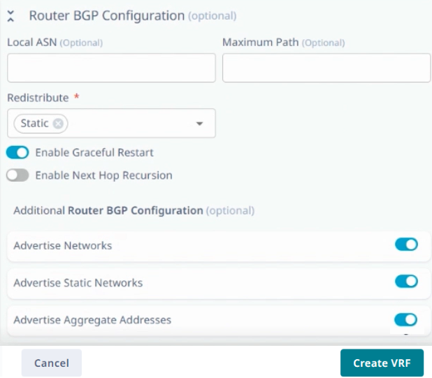 router bgp configuration section router bgp configuration section